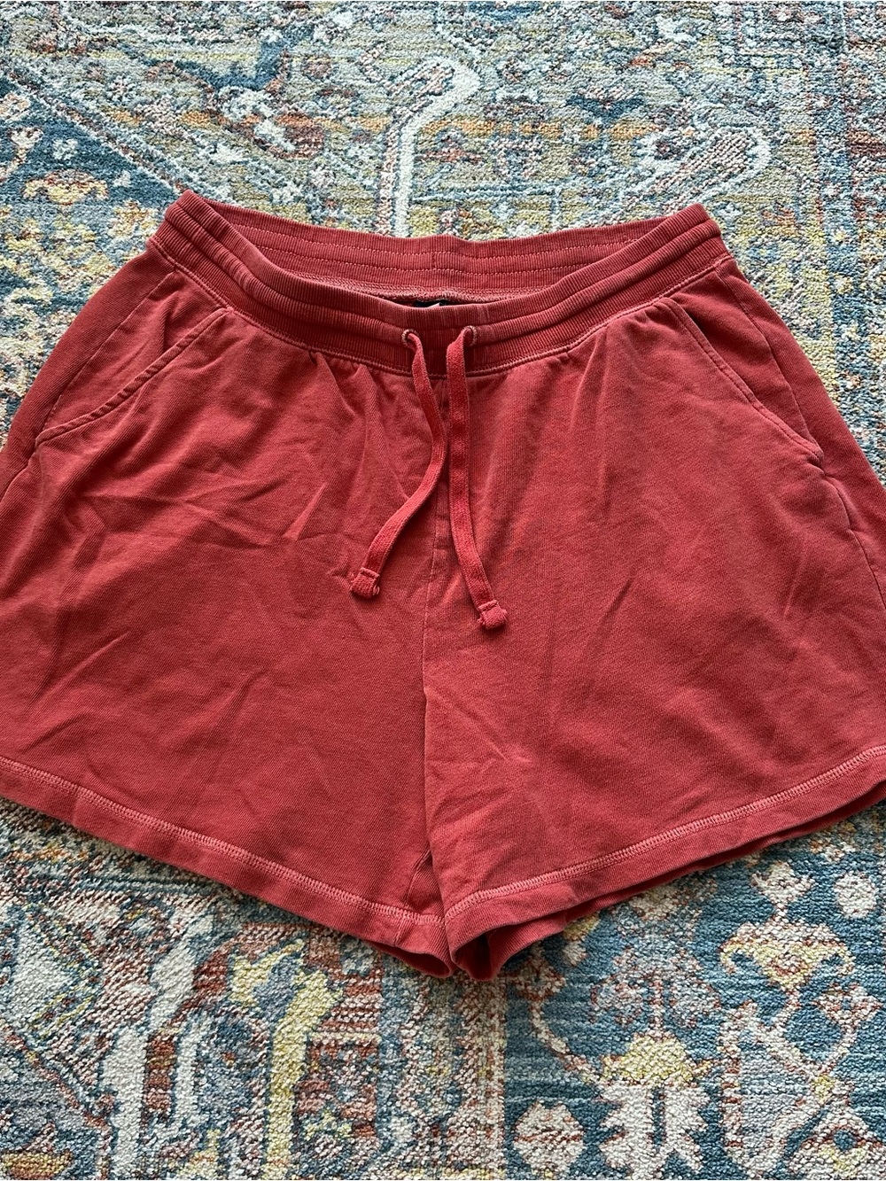 Old Navy Rust Red French Terry Drawstring Shorts